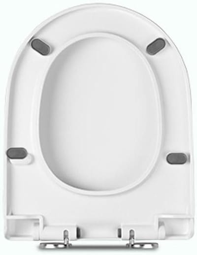 Toiletbril D-vorm - WC-bril zitting - Hygiënisch reinigen - Softclose snelsluiting - 35 x 44 cm - Wit