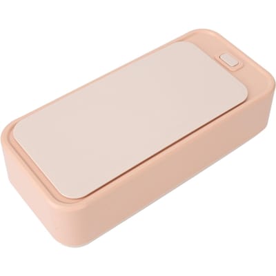 Machine de Nettoyage de Bijoux Vibration Haute Fréquence Enlève Saletés Nettoyeur Lunettes Protège-dents Rose rose