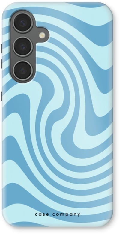 Case Company® - Hoesje geschikt voor Samsung Galaxy S24 Plus hoesje - Swirl Blauw - Tough Case - Maximale Bescherming alle Kanten en Schermrand