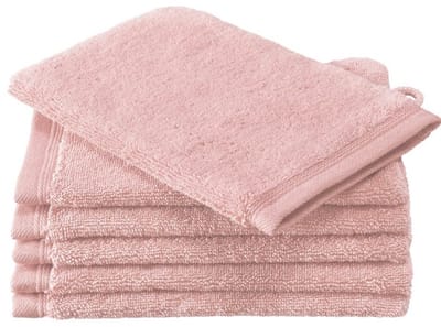 De Witte Lietaer Washandjes Contessa Pearl Pink - 6 stuks - 16 x 21 cm - Roze - Katoen