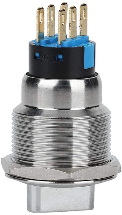 Waterdichte Selectieknop Schakelaar RVS 19mm IP67 voor Industrieel en Voertuiggebruik