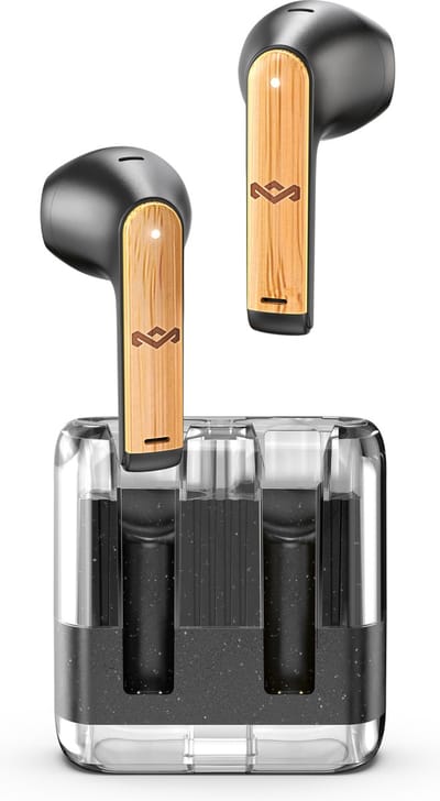 House of Marley Zion Draadloze Oordopjes - Oortjes Draadloos - Bluetooth - Met Oplaadcase - 16 uur Batterijduur - Duurzaam en Lichtgewicht Ontwerp - USB C - Zwart