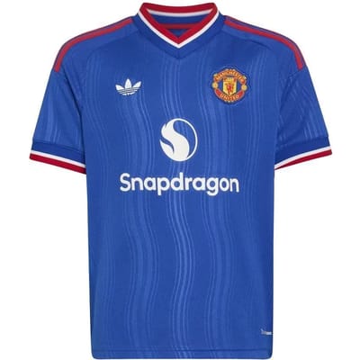 adidas Originals Manchester United FC 2026/27 Away Shirt Junior - Blauw - Kind, Blauw 7-8Y