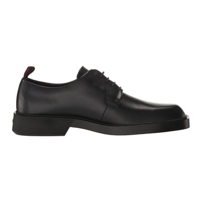 Hugo Heren Leren Platte Derby Schoenen (Zwart)
