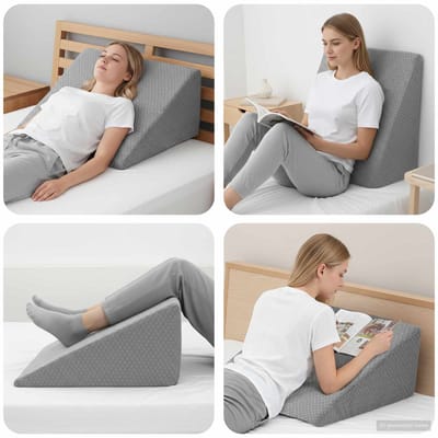 vidaXL - Been - Kussen - 60 - x - 50 - x - 30 - cm - Zacht - Traagschuim - Grijs