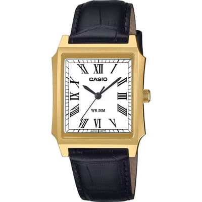 Casio Casio Collection MTP-B190GL-7BVEF Horloge - Leer - Zwart - Ø 32.5 mm