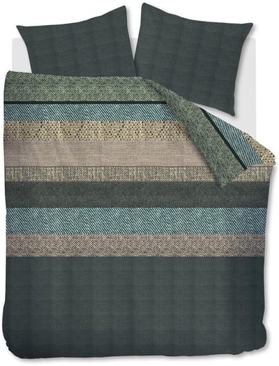 Beddinghouse Enzo dekbedovertrek - Tweepersoons - 200x200/220 cm - Groen