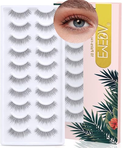 Natuurlijke Nepwimpers Set - 10 Paar Zachte Wispy Cateye Look