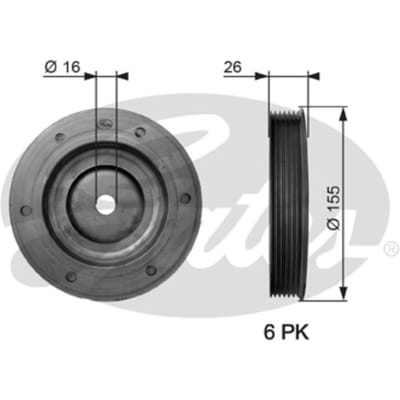 Riemschijf, krukas DriveAlign® GATES TVD1020