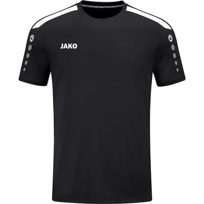Jako Power Shirt Korte Mouw Kinderen - Zwart | Maat: 140