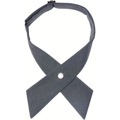 Meisje Studentenuniform Strikken Stropdassen Mannen Vrouwen Effen Professionele Strik Dames Kruis Dagcravat Schoolbal Afstuderen Casual gray