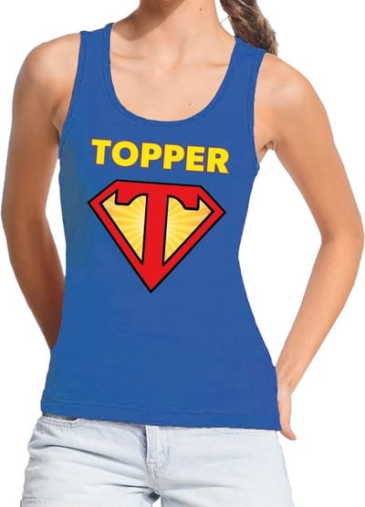 Super Topper tanktop dames blauw / mouwloos shirt Super Topper dames S