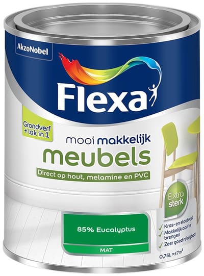 Flexa - Mooi Makkelijk Meubels Mat - 85% Eucalyptus - Mengverf - 750 Ml