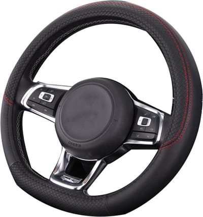 Universele D-Vorm Stuurhoes - Antislip Leer en Carbon Look