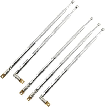 5 Stuks Vervangende Telescopische FM Antenne voor Radio AM TV 61cm