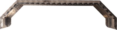 Tandem spatbord - 1400x200x350 mm - aluminium traanplaat materiaal - 5-kant