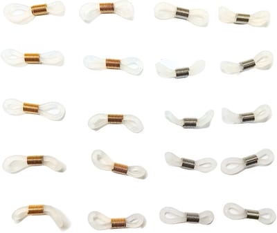 Art & Pearls Brillenkoorden Rubbers – 20 Stuks – 10 Zilverkleur & 10 Verguld – 2 cm – Bevestigingsrubbers voor Brillenkoorden en Mondkapjes