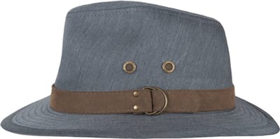 Hatland - Yorden - Katoenen hoed - Marine blauw - Maat S - Unisex