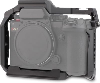 Camera Cage voor Panasonic LUMIX S5 II / S5 IIX - Beschermframe met Arca basis, NATO rail en ARRI schroefdraad voor vlog video-opnames en stabilisatie met DJI RS2