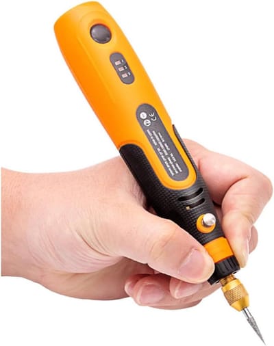 Graveerpen Set - Hobby Tool - Creatief Bewerken - 3 Snelheden Instelbaar - 48 Delig - Geel