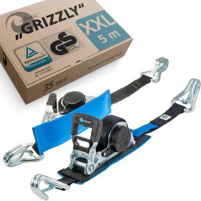 Automatische Spanband - Spanband met Haak - Transport Beveiligen - Zelfoprollend Mechanisme - 2 x 5 Meter - Zwart
