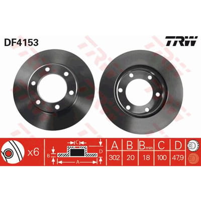 Remschijf TRW DF4153