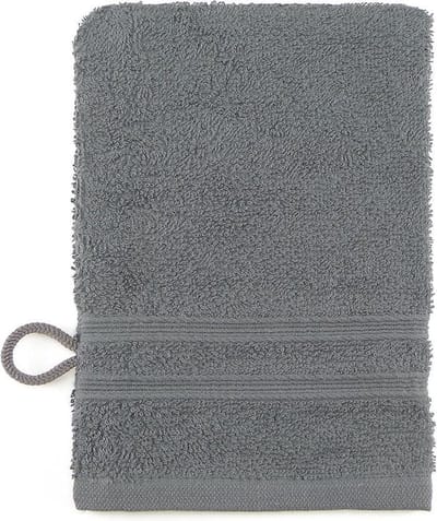Washandjes, 8 stuks, Antraciet, 15x22cm, 100% Katoen, Treb ADH