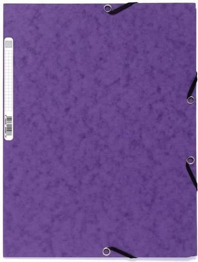 Exacompta Elastomap 3 kleppen in glanskarton 400g/m2 - A4 - Purper - 55508E