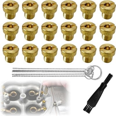 18pcs Carburetor Nozzles M6 Carburetor Nozzle Set for 12mm-17.5mm Dellorto Carburetor for Scooter Motorcycle - ShopVlot