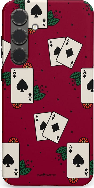 Casetastic Hoesje Geschikt voor Samsung S24 Plus - Stijlvolle Beschermende Duo-layer Case - Casino Aas