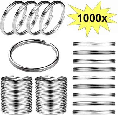Fako Bijoux - Sleutelring - 25mm - Sleutelringen - RVS - Staal - Classic - Zilver - 1000 Stuks