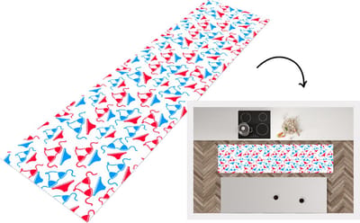 Keukenloper - Loper keuken - Bikini - Strand - Patronen - 200x50 cm - Keukenloper vinyl