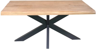 Starfurn Eettafel Dakota - Boomstam Naturel Hout - 160x90x76cm