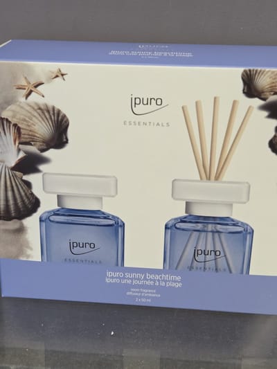ipuro 2 x 50 ml sunny beachtime - geurstokjes - grapefruit - citroen - munt - jasmijn - lelie - roos - tonkaboon - witte muskus