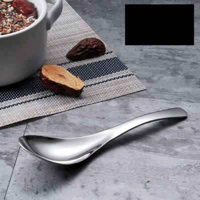 Boundless Voyage Soeplepel Camping TravelSpoon Outdoor Bestek met Grote Kom Lichtgewicht Bestek Draagbaar Serviesgoed zilver