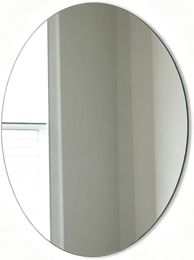 Ovale glazen spiegel 50 x 40 cm voor wanddecoratie, interieur en moderne stijl
