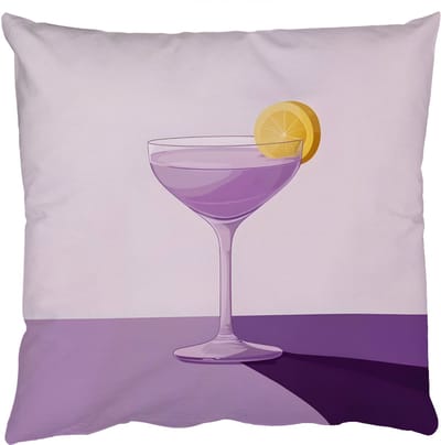 Sierkussens - Kussentjes Woonkamer - 50x50 cm - Cocktail - Paars - Minimalistisch - Citroen