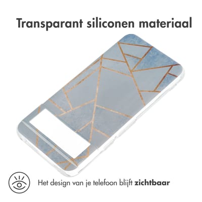 imoshion Hoesje - Geschikt voor Google Pixel 8 - Design hoesje verpakking - Blue Graphic