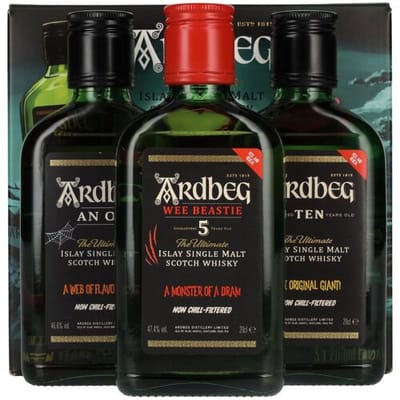 Ardbeg Whisky Ardbeg The Three MONSTERS OF SMOKE 46,7% Vol. 3x0,2l in geschenkverpakking