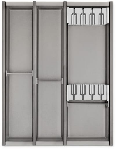 Bestekbak Cuisio grafietgrijs - voor corpusbreedte: 450 mm / breedte (binnen): 370-376 mm / diepte (binnen) 473 mm / hoogte 55 mm