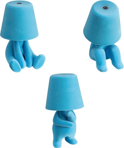 Luxus Europe - Bins Brother Tafellamp Blauw Set van 3 - Decoratieve LED Designlamp - Draadloos - Dimbaar - 3 Lichtkleuren - Touchbediening