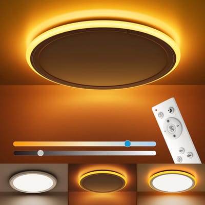 Unyqoos® Moderne LED Plafondlamp met Instelbare Kleuren en Nachtlampje voor Slaapkamer en Woonkamer