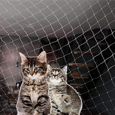 Balkonnet voor katten 3x4 m met draadversterking | Geen boren | Inclusief haken en montagemateriaal | UV-bestendig en veilig voor terrassen, ramen en deuren