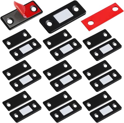 Magneetsnapper - 10 Pack - Magnetische deurvanger - Magnetische kastdeursluitingen - Magnetische Deurdranger - Deursluiting magneet - Deur magneet - Kast magneet - Lade Magneet - Deurvanger- Zelfklevende lademagneten - Zwart