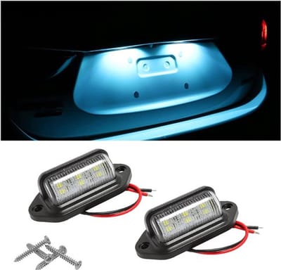 Dailygoody - LED-kentekenplaatverlichting - 2 stuks - Waterdicht en