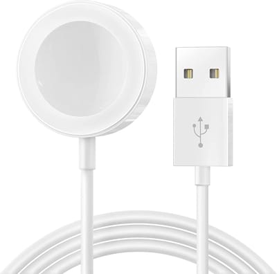Oplader geschikt voor Apple Watch - 1 Meter - Oplaadkabel - Magnetisch - Draadloos - Oplaadstation - Usb - Wit