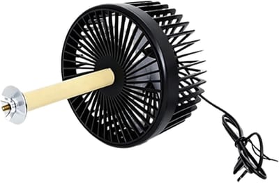 Ventilator voor Huisdierenkooi - Kooi Koeler - Comfort in Kooi - Geruisloze Luchtstroom - 13 cm - Zwart