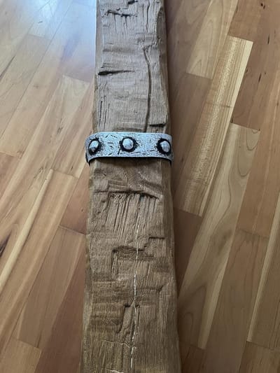 Balkbeslag - Metaal look riem - Naden Afdekken - Zelfklevend rubber - 90x4cm - Zwart