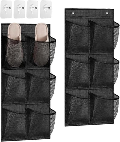 2 Stuks Vouwbare Hangende Opberg Organizer met Grote Diepe Vakjes voor Schoenen, Camping en Kleding, Ideaal voor Kasten en Huiskamer