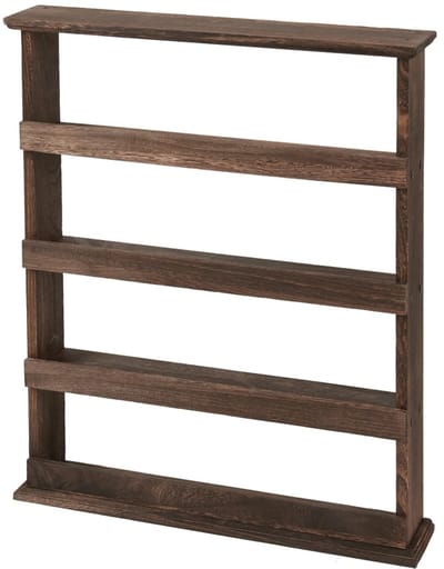 UrbanSelect Kruidenrek - Keuken Organizer - 4-Laags - Duurzaam Hout Materiaal - Eenvoudig Montage - Rustieke uitstraling - Bruin